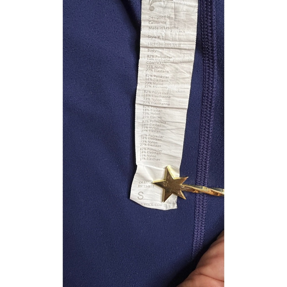Fabletics PureLuxe High Waisted Pocket Leggings Navy Blue Small - Picture 5 of 6